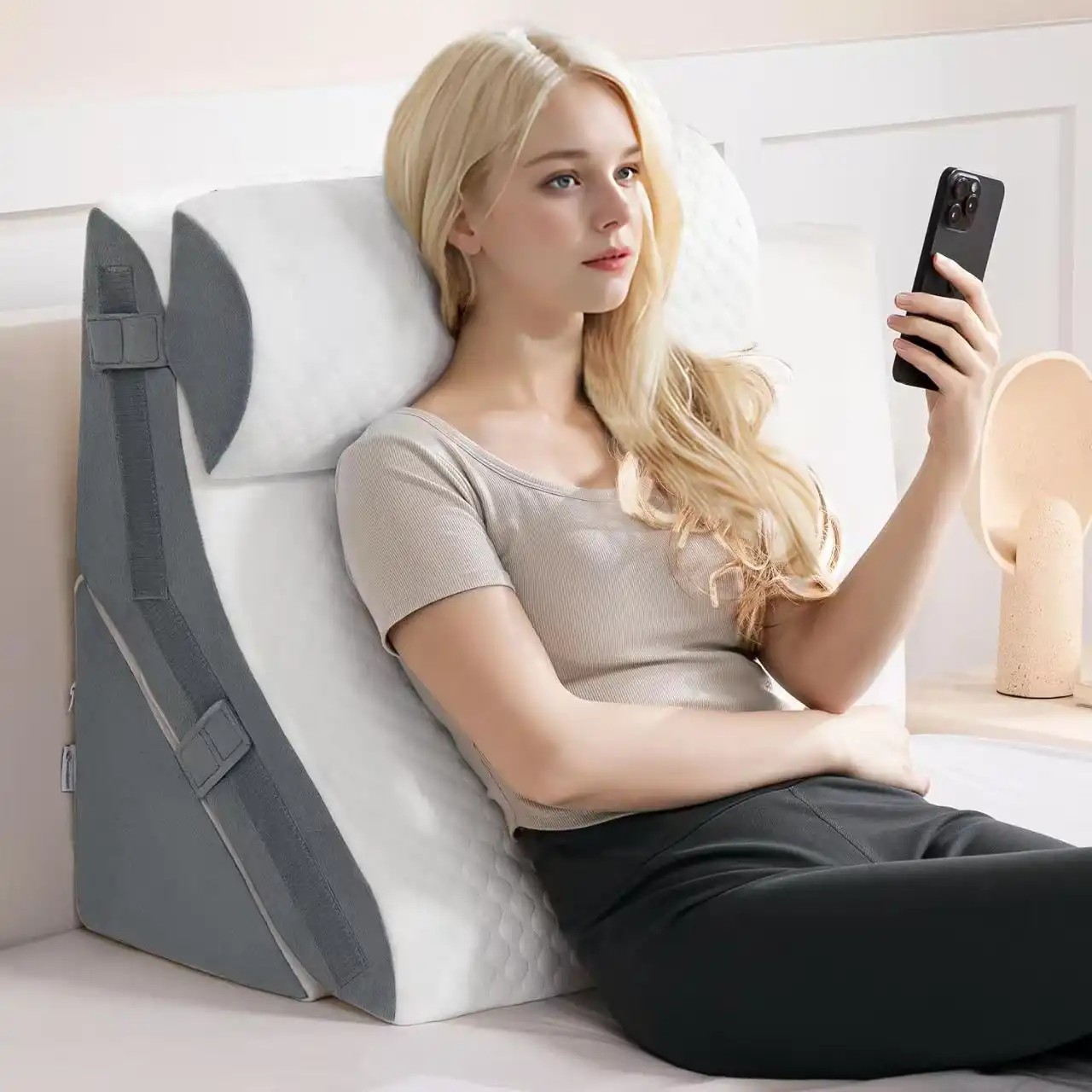 Read more about the article 3-in-1 Orthopedic Bed Wedge Pillow Set